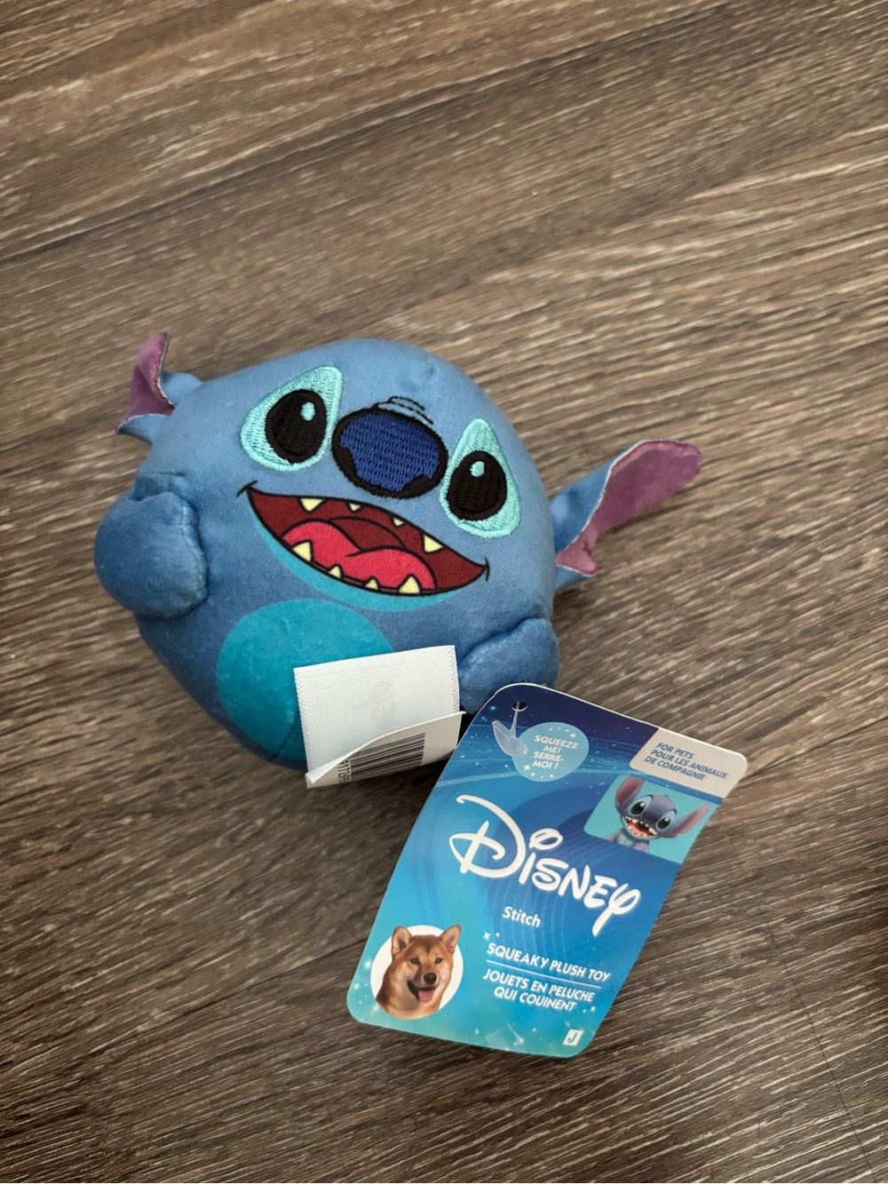 Disney Blue & Purple Stitch Plush Squeaky Pet Toy